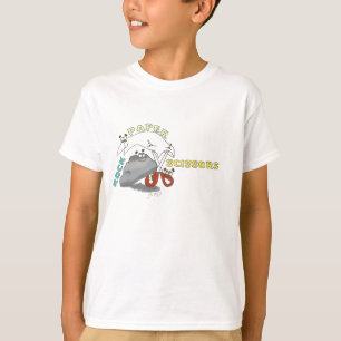 Camiseta tijeras de papel de la roca