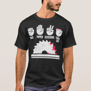 Camiseta Tijeras de papel de roca de madera Niño de cumplea