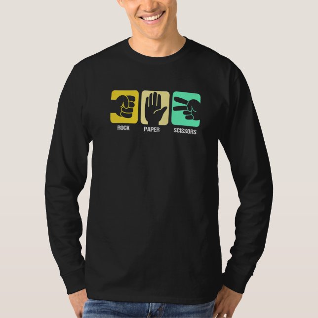 Camiseta Tijeras de papel de rock (Anverso)