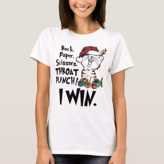 Camiseta Tijeras de papel de rock de punzón de garganta gan