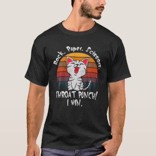 Camiseta Tijeras de papel de rock de punzón de garganta gan
