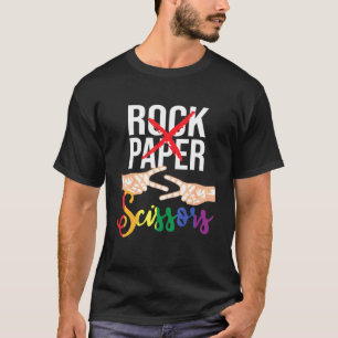Camiseta Tijeras de papel de rock - Orgullo gay lgbtq lesbi
