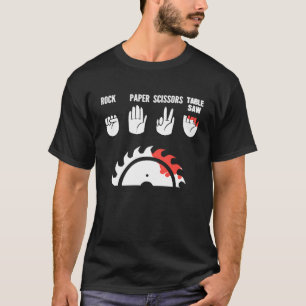 Camiseta Tijeras de papel de rock para carpintero y trabaja