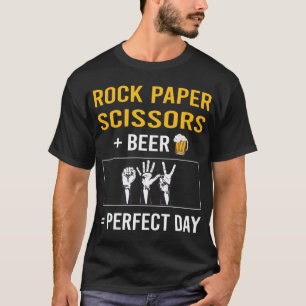 Camiseta Tijeras de papel de rock para el Día de la Cerveza