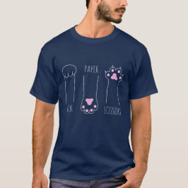Camiseta Tijeras de papel de rock para gatos