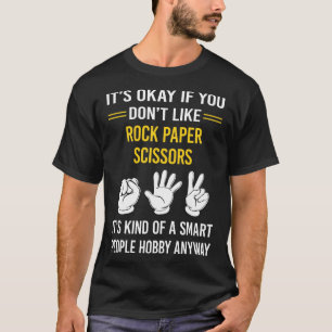 Camiseta Tijeras de papel de rock para personas inteligente