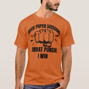 Camiseta Tijeras de papel de rock Throat Punch