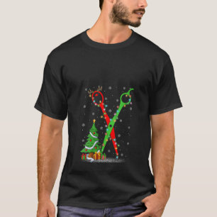 Camiseta Tijeras de peluquera para mujeres Luces de árbol d