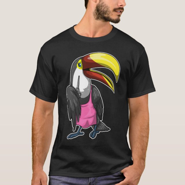 Camiseta Tijeras de peluquero táctil (Anverso)
