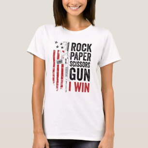 Camiseta Tijeras de rock de papel 2a Chiste de papá de pist