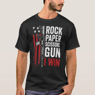 Camiseta Tijeras de rock de papel 2a Chiste de papá de pist