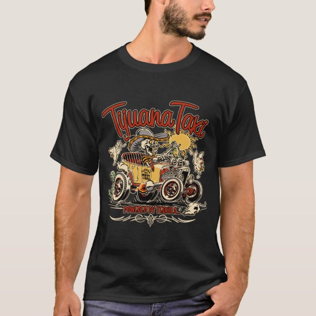 Camiseta Tijuana Taxi - Toón de auto (Anverso)