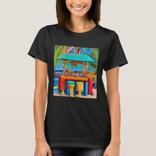 Camiseta Tíki Bar Cute Retro estilo tropical tahitiano