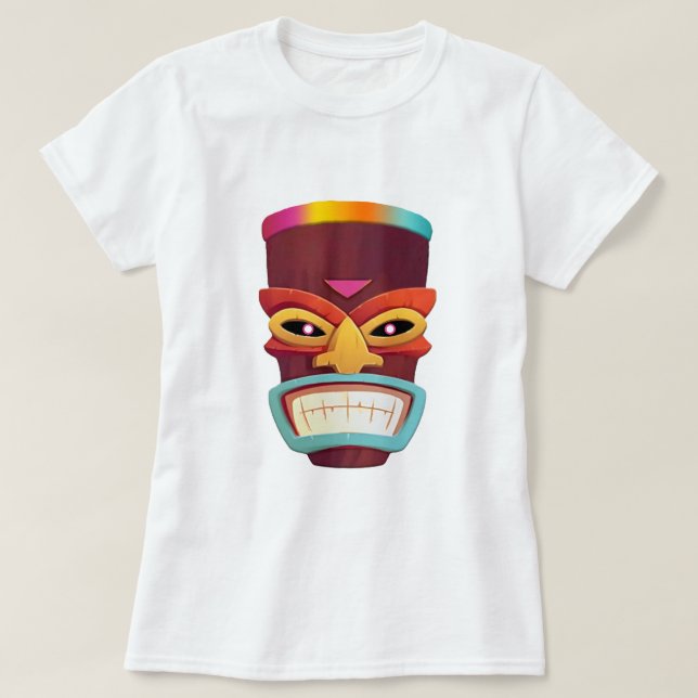 Camiseta Tiki colorido (Diseño del anverso)