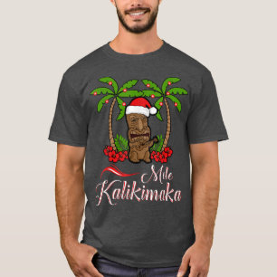 Camiseta Tiki Mele Kalikimaka Feliz Navidad Hawaii Ukule