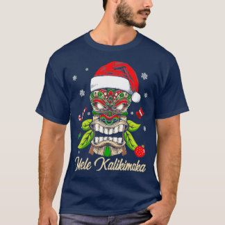 Camiseta Tiki Mele Kalikimaka Hawaii Feliz Navidad