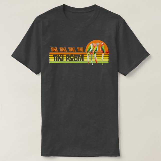 Camiseta Tiki Room Vintage Retro (Diseño del anverso)