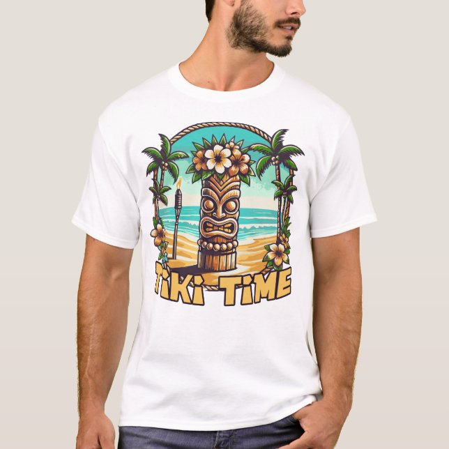Camiseta Tiki Time - Escape de las islas tropicales (Anverso)