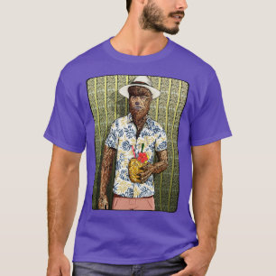 Camiseta Tiki Werewolf con fondo de paja