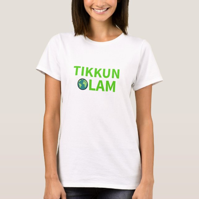 Camiseta Tikkun Olam por la igualdad ecológica mundial Mitz (Anverso)