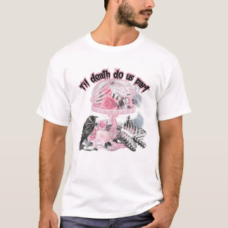 Camiseta Til Death Dous Part Gothic Valentine's Day Skeleto