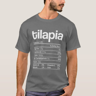 Camiseta Tilapia Nutrición Hecho Gracioso Día de Acción de 