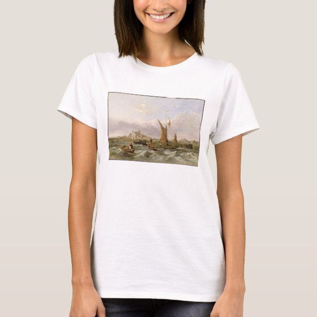 Camiseta Tilbury Fort - Wind Against the Tide, 1853 (oil on (Anverso)