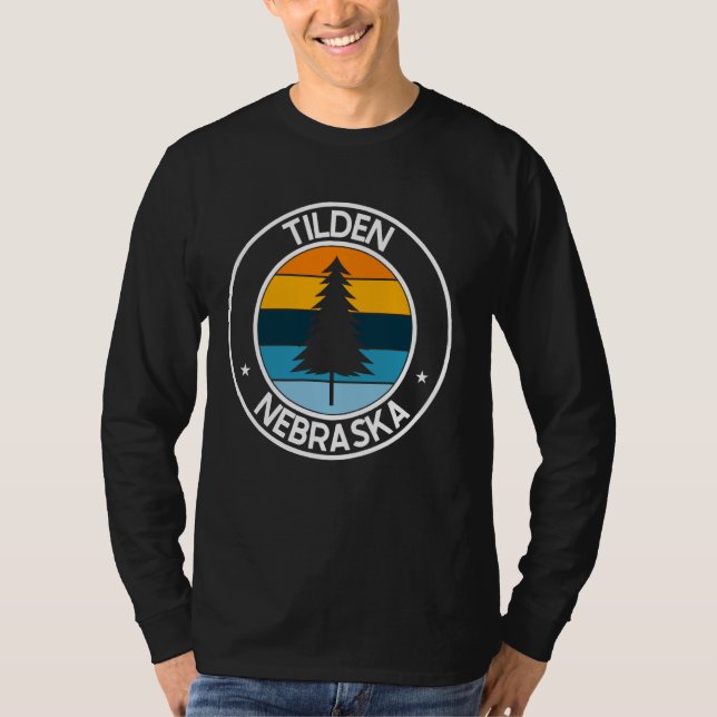 Camiseta Tilden Nebraska NE U.A. City Orgullo Retro Sunset (Anverso)