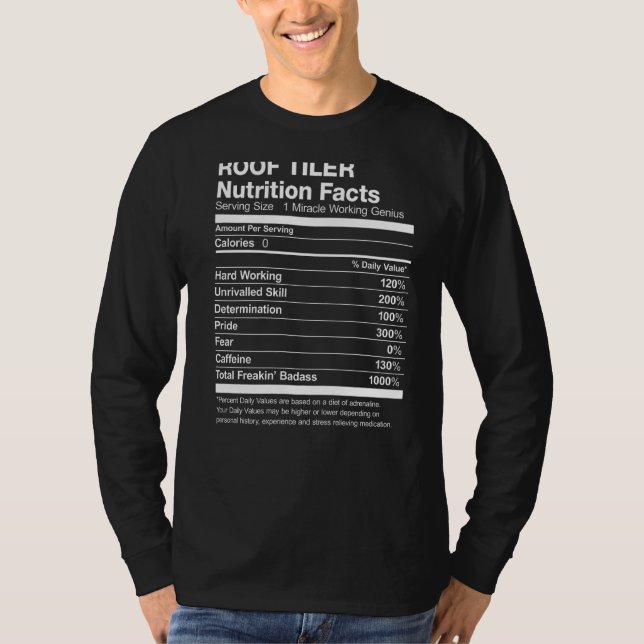Camiseta Tiler Tiler Nutrition Hacts Funny (Anverso)