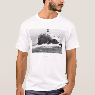 Camiseta Tillamook, faro de Oregon cerca de la playa, O