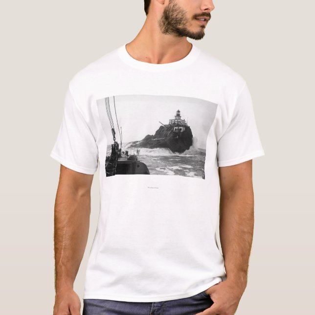 Camiseta Tillamook, faro de Oregon de la nave Photograp (Anverso)