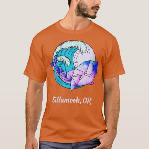 Camiseta Tillamook O Orca Geométrica Japonesa De Pintura