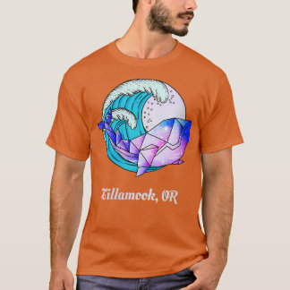 Camiseta Tillamook O Orca Geométrica Japonesa De Pintura