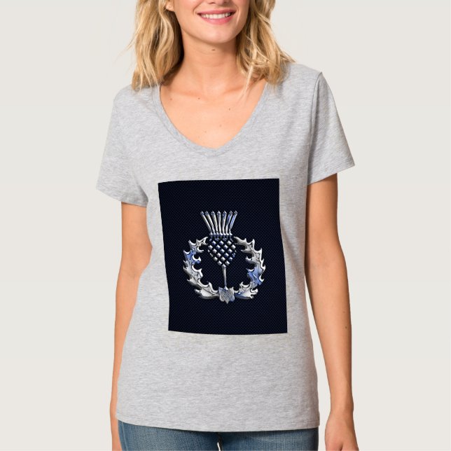 Camiseta Tilo escocés plateado de fibra de carbono (Anverso)