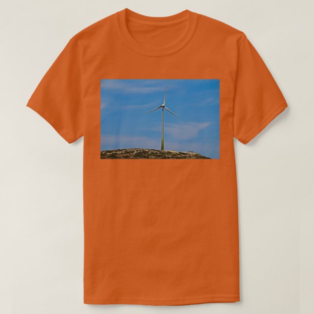 Camiseta Tilos de turbina eólica (Diseño del anverso)