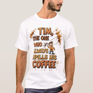 Camiseta Tim, el derrame perpetuo del café