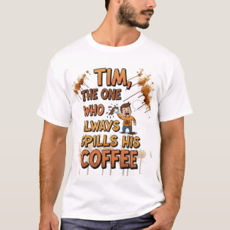 Camiseta Tim, el derrame perpetuo del café