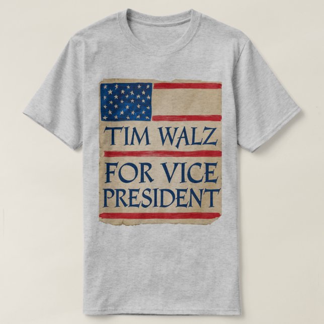 Camiseta TIM WALZ para vicepresidente (Diseño del anverso)