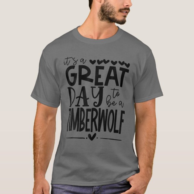 Camiseta Timberwolf Timberwolves School Fan Team Spirit Gre (Anverso)