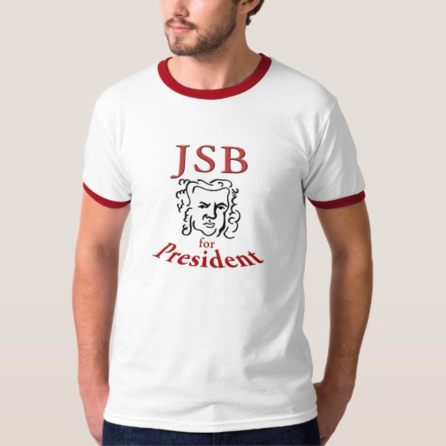 Camiseta timbre de Bach para Presidente (Anverso)