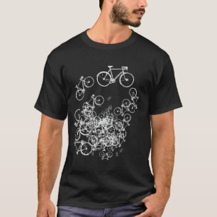 Camiseta timbre de frescura de bicicletas blancas