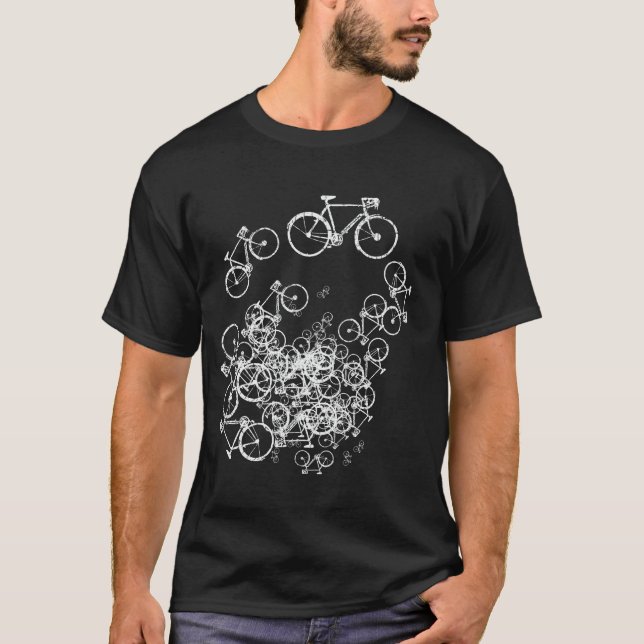 Camiseta timbre de frescura de bicicletas blancas (Anverso)