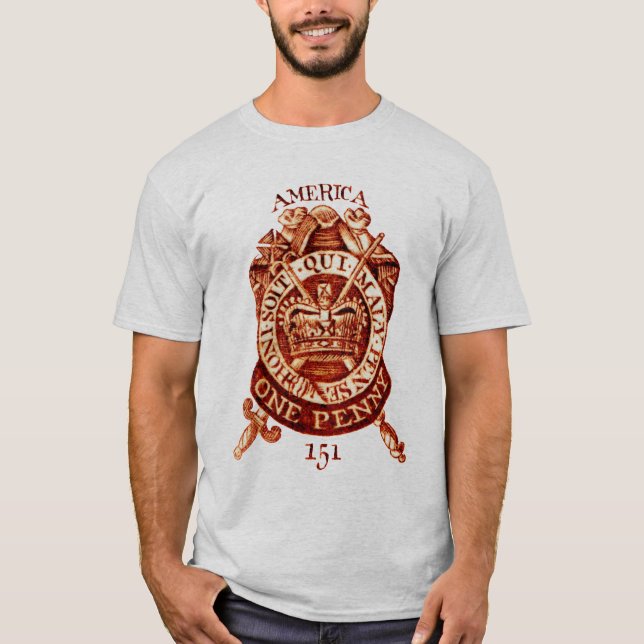 Camiseta Timbre fiscal de 1765 americanos (Anverso)