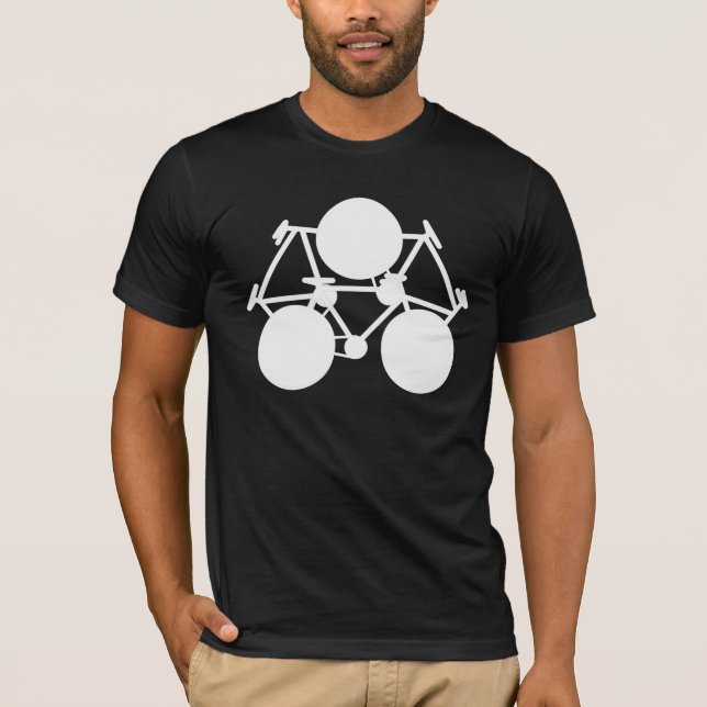 Camiseta timbre gráfico fresco de bicicletas (Anverso)