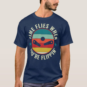 Camiseta Time Flies Pinball Machines Arcade Funny Game Retr
