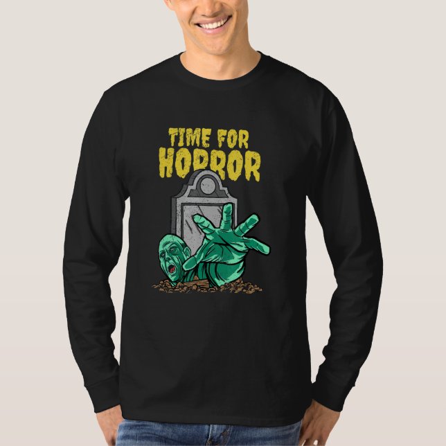 Camiseta Time For Horror Halloween Zombie (Anverso)
