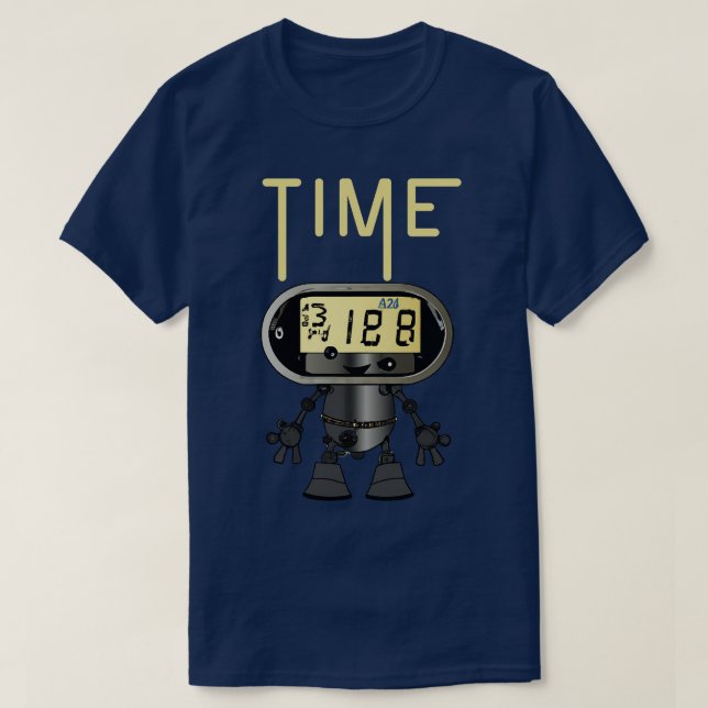 Camiseta Time Ilustracion Funny Surreal Steampunk Alarm Cl (Diseño del anverso)
