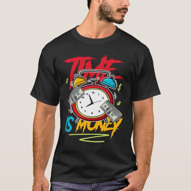 Camiseta Time Is Money Drip Fruity Pebbles Dunk Low (Anverso)