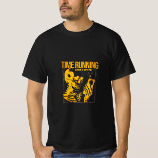 Camiseta Time Is Running-Minimalist Clock & Life Concept