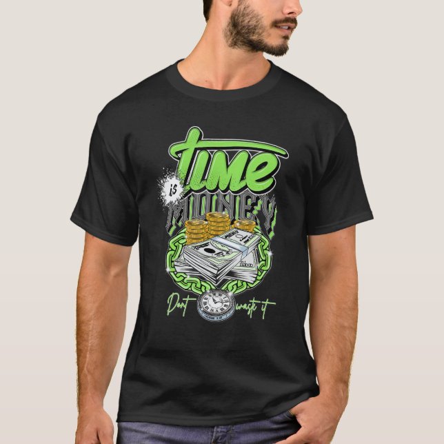 Camiseta Time is Valuable Green Bean 5s Matching (Anverso)